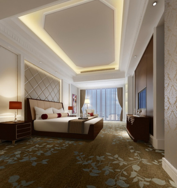 Moderne stilvolle Haus Schlafzimmer 3D-Modell