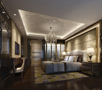 3D-Modell Dekoration Schlafzimmer Deluxe Continental