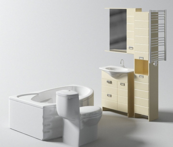 Familie Badezimmer 3D-Modelle