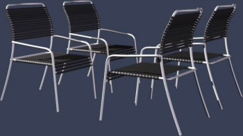 Einfache Sessel 3D-Modell