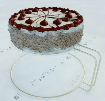 Schokoladen-Kuchen in 3D