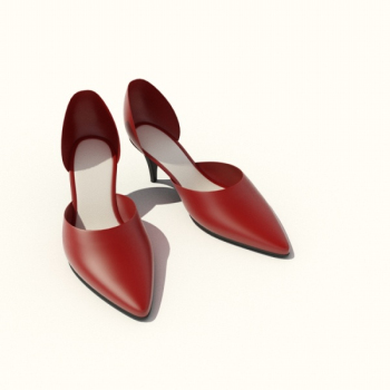 Hochhackigen Schuh in 3D