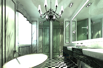 Europäische Stil Badezimmer 3d-Modell