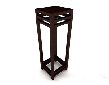 Chinesische Blumentopf eingerichtet Hochstuhl 3D-Modell