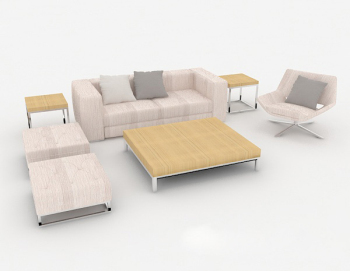 3D-Modell von Lavendel Kombination Sofa