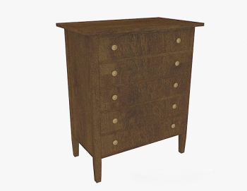 retro - hölzerne eingangstor kabinett 3d - modell