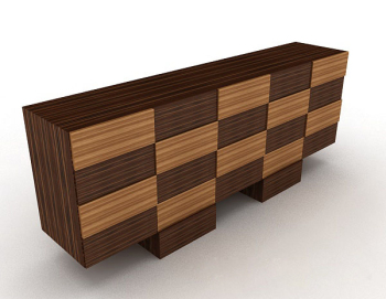 Personalisierte Holzschrank 3D-Modell