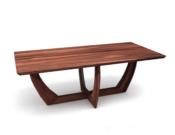 brown hölzernen esstisch 3d - modelldel