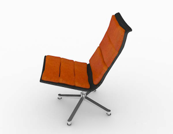 Orange Freizeitstuhl 3D-Modell