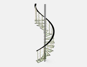 3D-Modell der einfachen Spirale Wendeltreppe