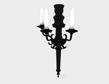 european candle lampe 3d - modell