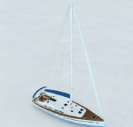 3D-Modell Luxus-Yacht