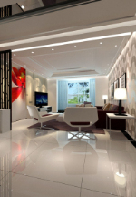 Moderne Wohnzimmer 3D-Modell