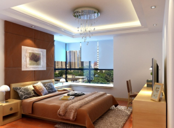 Helles Schlafzimmer 3D-Renderings