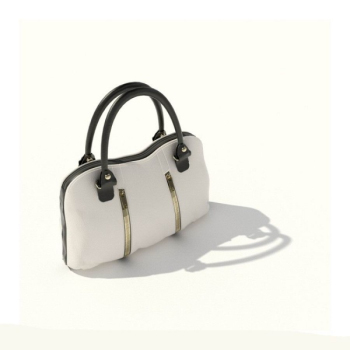 Frau quadratische weiße Handtasche 3D-Modell