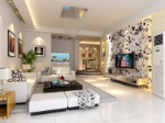 Frisches und elegantes Wohnzimmer 3D-Modell