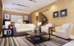Einfache und stilvolle 3D-Modell zu Hause Wohnzimmer