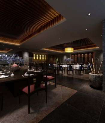 China-Restaurant im Retro-Stil 3D-Modell