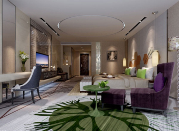 Luxuriöses modernes Schlafzimmer 3D-Modell
