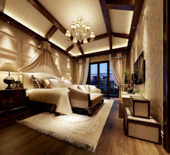 Exquisite Dekoration Schlafzimmer 3D-Modell