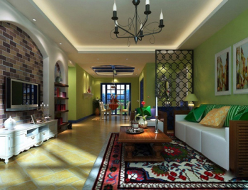Spanischen Stil Wohnzimmer 3D-Modell