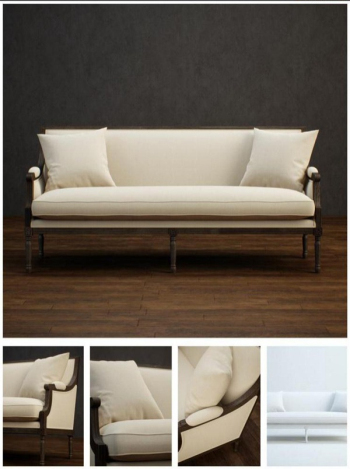 Einfache weiße Sofa 3D-Modell