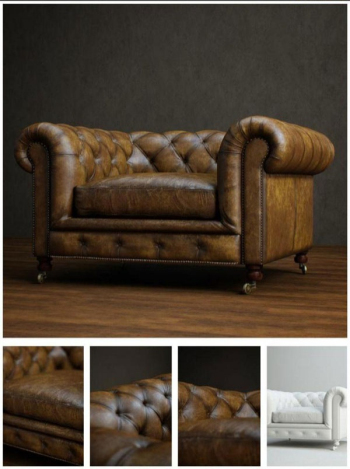 Boutique gehobenen Ledersofas 3D-Modell