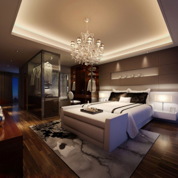 Das moderne und stilvolle Schlafzimmer 3D-Modell