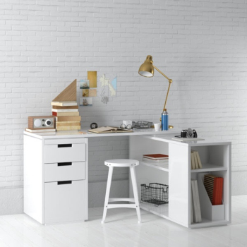 Weiß Schreibtisch 3D-Modelle
