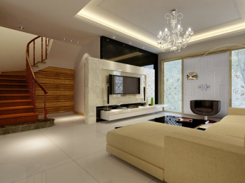Geräumige moderne Wohnzimmer 3D-Modell
