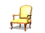 Weinlese  Collectibles wahrer Lederstuhl 3D-Modell