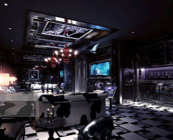 Art Bar 3D-Modell der modernen Technik