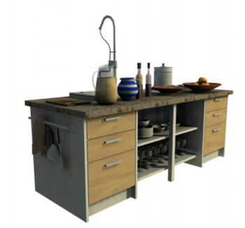 Holzschrank 3D-Modell