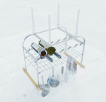 3D-Modelle können aufgehängt werden Kche Weinregal