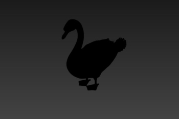 Schwan Silhouette 3d-Modell