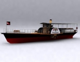 Ein kleines Transportschiff Modell